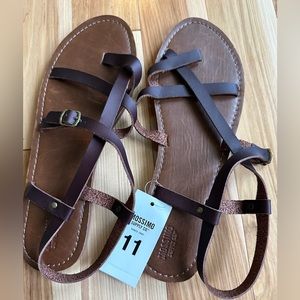 Women’s Mossimo Supply Company new brown strappy sandals, size 11